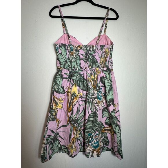 J Crew Printed poplin Cami Tropical Mini Dress Size Medium NWT - Picture 5 of 6